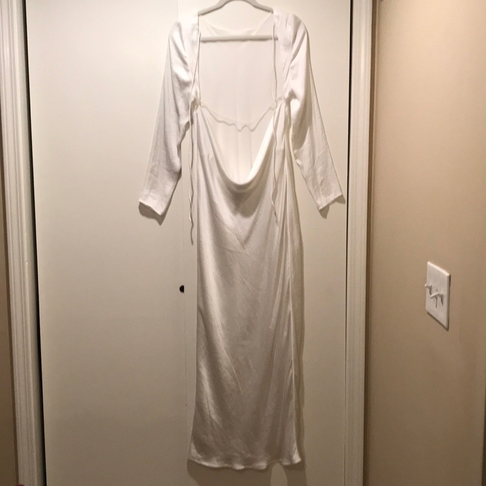 Formal Satin White Dress